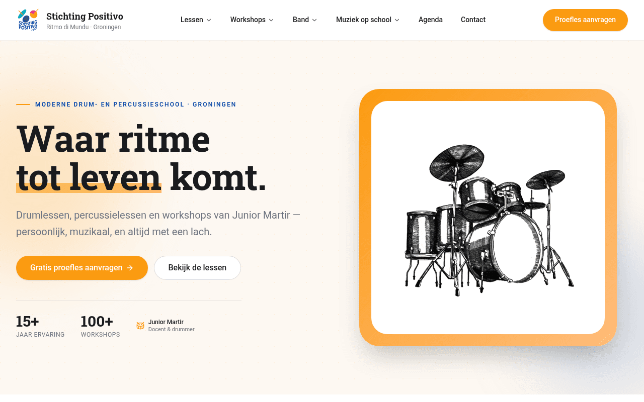 Screenshot of Stichting Positivo