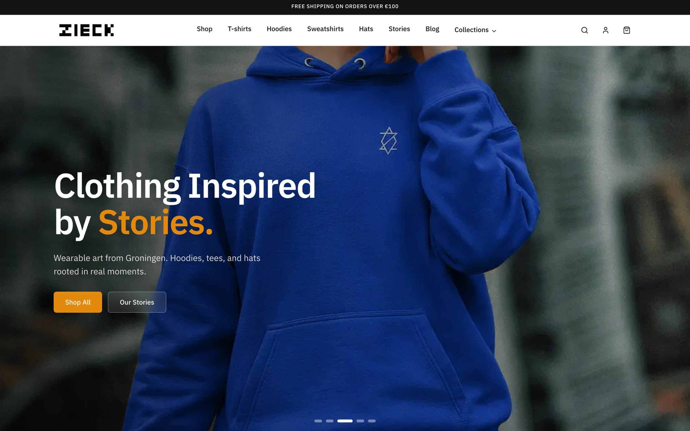 Homepage of Zieck.eu